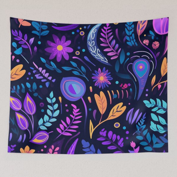 Item preview, vector art in the style of Matisse poster, johanna basford , calming colours designed and sold by Nanthikan.