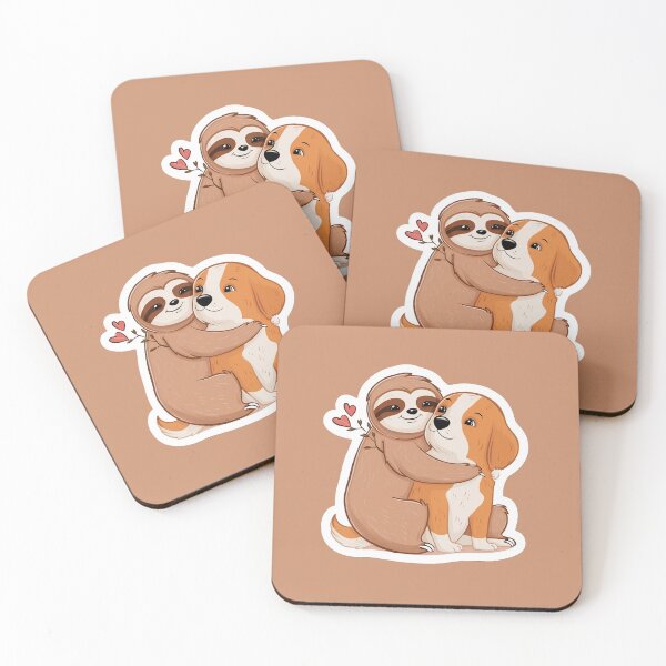 Item preview, Cute Sloth and pug Friendship for Pug Lover designed and sold by Laugh-Lines.