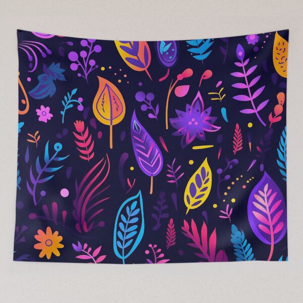 Item preview, vector art in the style of Matisse poster, johanna basford , calming colours designed and sold by Nanthikan.