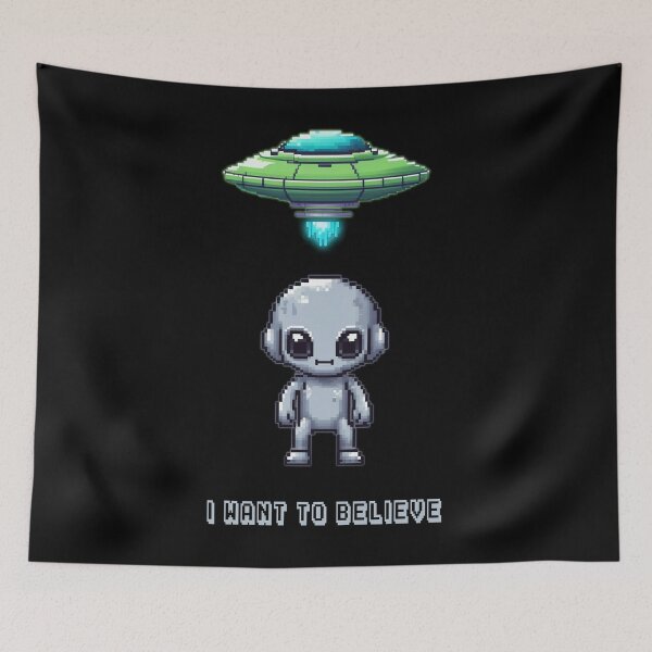 Item preview, I Want To Believe, PixelArt, UFO, 8-Bit designed and sold by Burn-Ego.