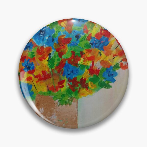 Item preview, Abstract Flowers Blue and Orange designed and sold by Rob McCullough.