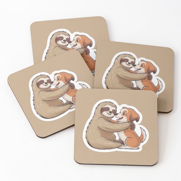 Item preview, Cute Sloth and pug Friendship for Pug Lover designed and sold by Laugh-Lines.