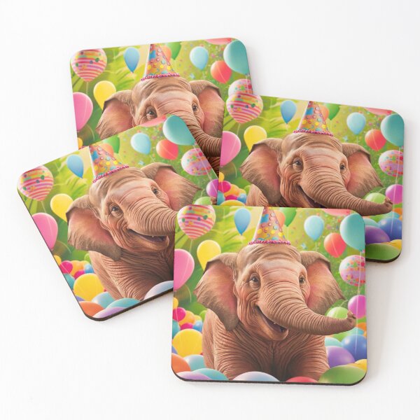 Item preview, Birthday Elephant. Birthday celebration, Cute Elephant, party animal, colorful elephant, elephant drawing designed and sold by ElephantVibes.