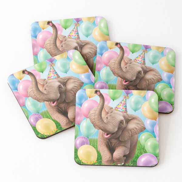 Item preview, Birthday Elephant. Birthday celebration, Cute Elephant, party animal, colorful elephant, elephant drawing designed and sold by ElephantVibes.