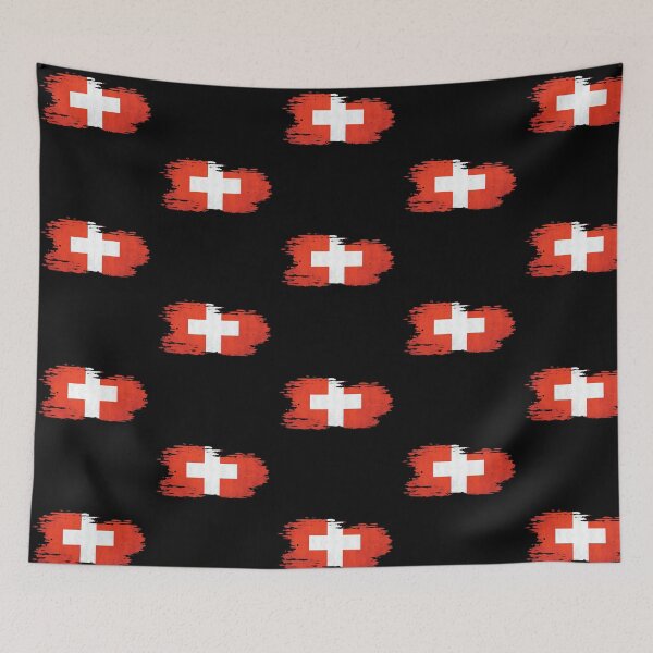 Item preview, Switzerland - National flag, brush effect designed and sold by Mohja-Design.