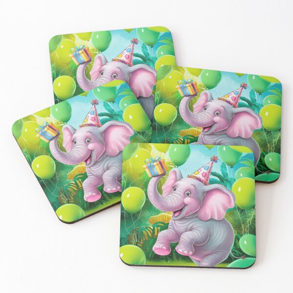 Item preview, Birthday Elephant. Birthday celebration, Cute Elephant, party animal, colorful elephant, elephant drawing designed and sold by ElephantVibes.