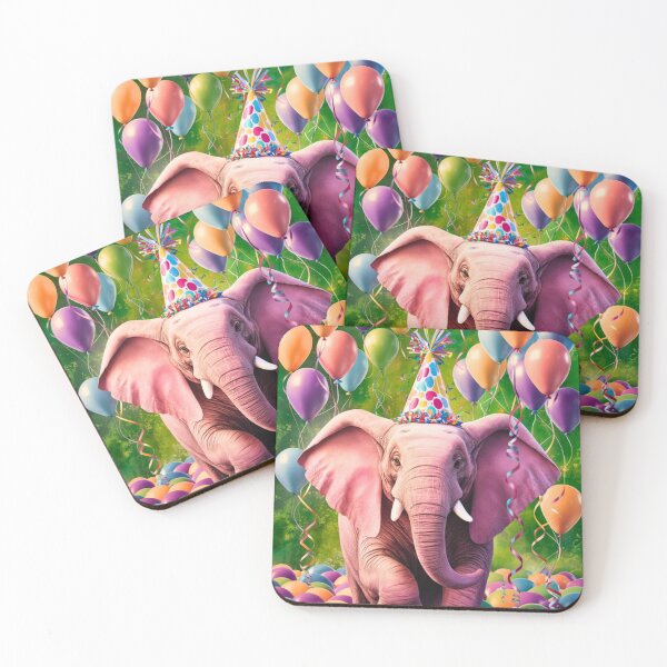 Item preview, Birthday Elephant. Birthday celebration, Cute Elephant, party animal, colorful elephant, elephant drawing designed and sold by ElephantVibes.