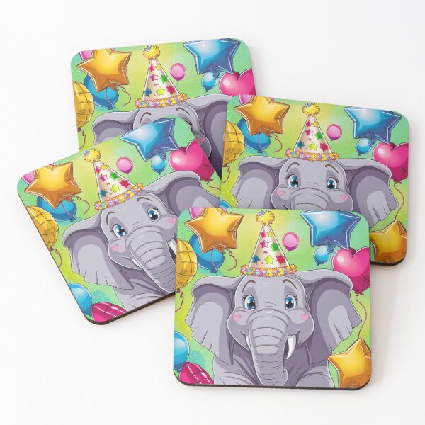 Item preview, Birthday Elephant. Birthday celebration, Cute Elephant, party animal, colorful elephant, elephant drawing designed and sold by ElephantVibes.