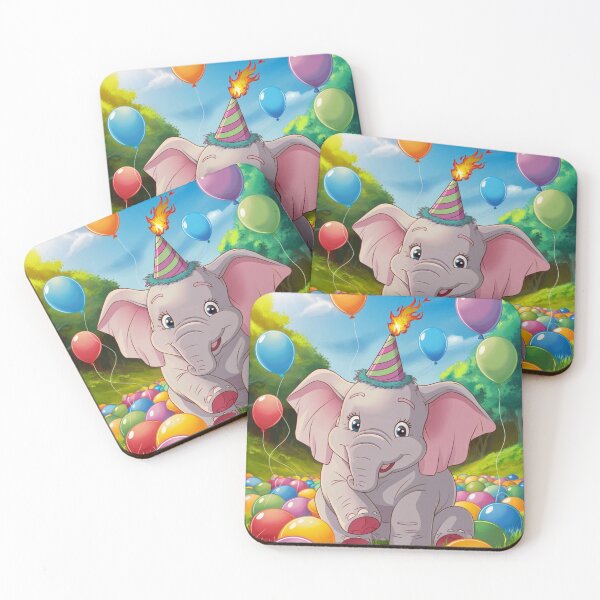 Item preview, Birthday Elephant. Birthday celebration, Cute Elephant, party animal, colorful elephant, elephant drawing designed and sold by ElephantVibes.