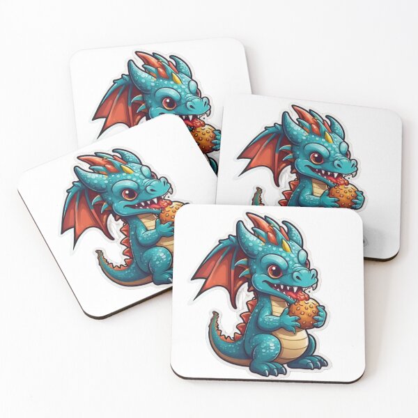 Item preview, dragón comiendo hot dog designed and sold by ApolloStoreHD.