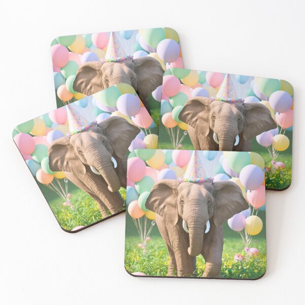 Item preview, Birthday Elephant. Birthday celebration, Cute Elephant, party animal, colorful elephant, elephant drawing designed and sold by ElephantVibes.
