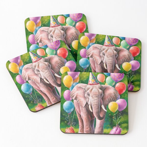 Item preview, Birthday Elephant. Birthday celebration, Cute Elephant, party animal, colorful elephant, elephant drawing designed and sold by ElephantVibes.