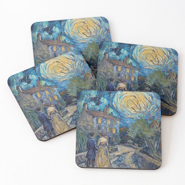 Item preview, Couple in love: A painting inspired by the art of Van Gogh. designed and sold by ArtwaveEmporium.