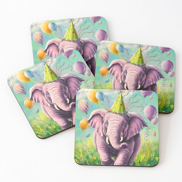 Item preview, Birthday Elephant. Birthday celebration, Cute Elephant, party animal, colorful elephant, elephant drawing designed and sold by ElephantVibes.