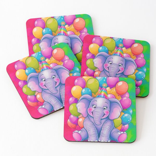 Item preview, Birthday Elephant. Birthday celebration, Cute Elephant, party animal, colorful elephant, elephant drawing designed and sold by ElephantVibes.