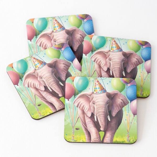 Item preview, Birthday Elephant. Birthday celebration, Cute Elephant, party animal, colorful elephant, elephant drawing designed and sold by ElephantVibes.