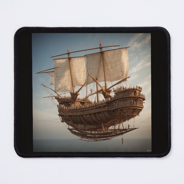 Item preview, Majestic Airborne Galleon: A Fantasy Voyage designed and sold by ArtGotika.
