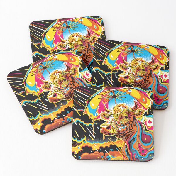 Item preview, "Rainbow Boviné: Cow under Umbrella" designed and sold by Art-Vortex-fr.