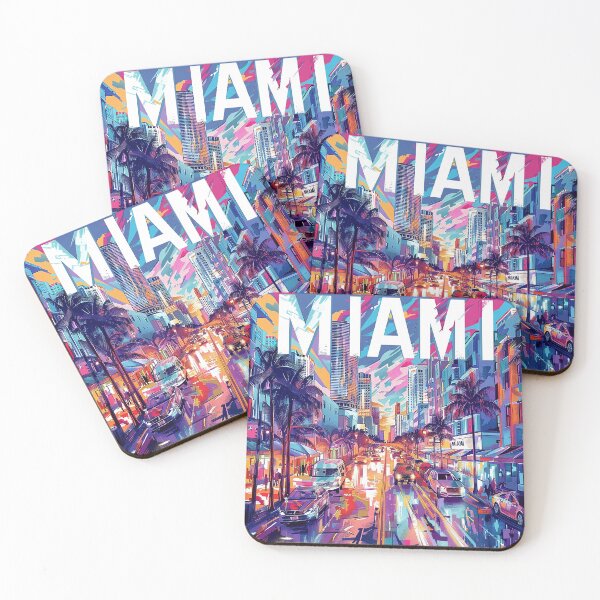 Item preview, Miami Travel Illustration designed and sold by nomiraclehere.