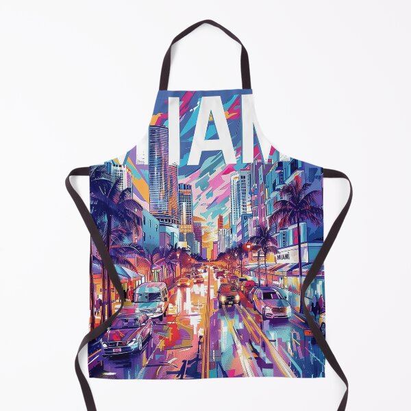 Item preview, Miami Travel Illustration designed and sold by nomiraclehere.
