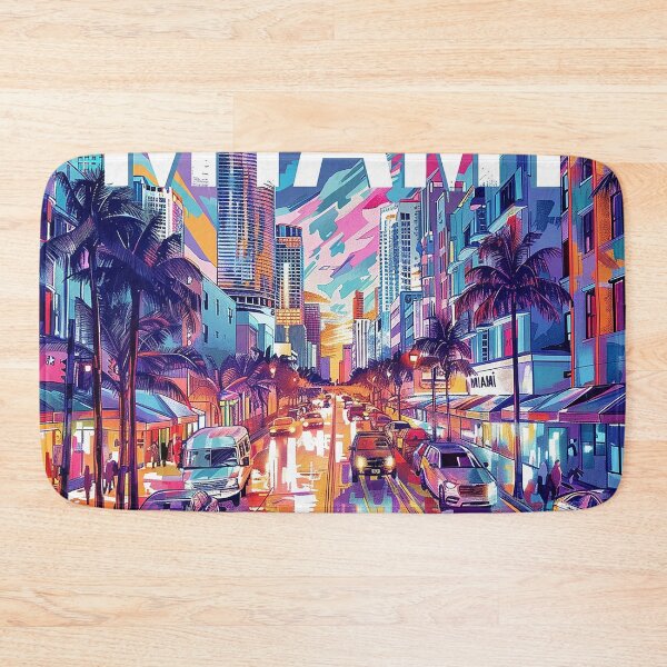 Item preview, Miami Travel Illustration designed and sold by nomiraclehere.