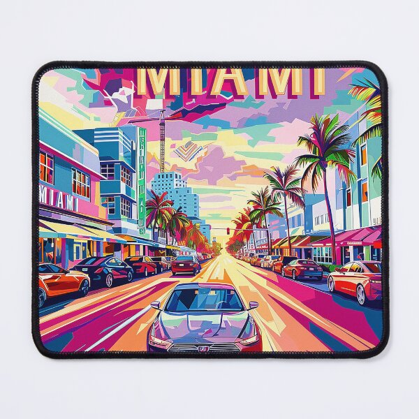 Item preview, Miami Travel Illustration designed and sold by nomiraclehere.
