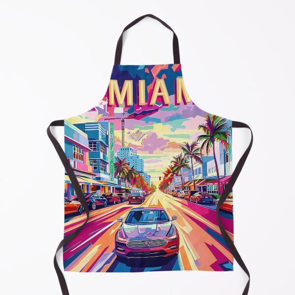 Item preview, Miami Travel Illustration designed and sold by nomiraclehere.