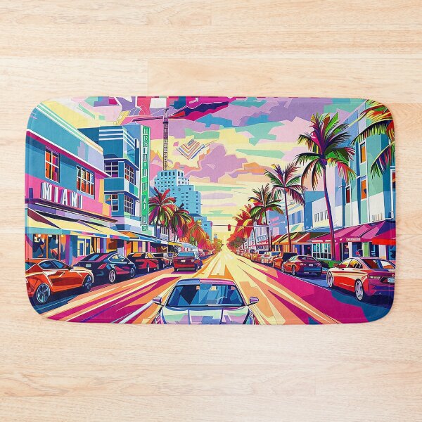 Item preview, Miami Travel Illustration designed and sold by nomiraclehere.