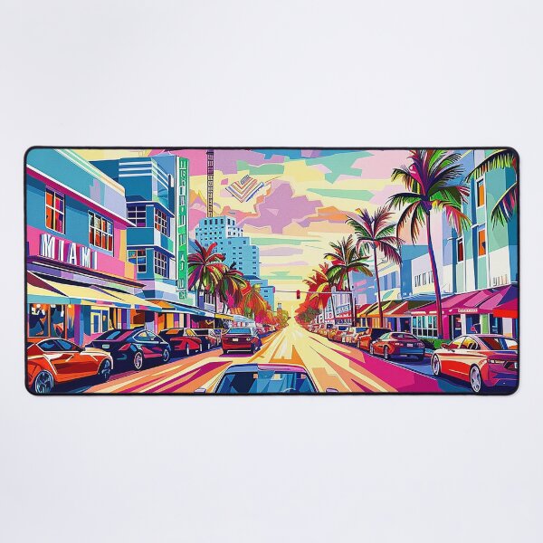 Item preview, Miami Travel Illustration designed and sold by nomiraclehere.
