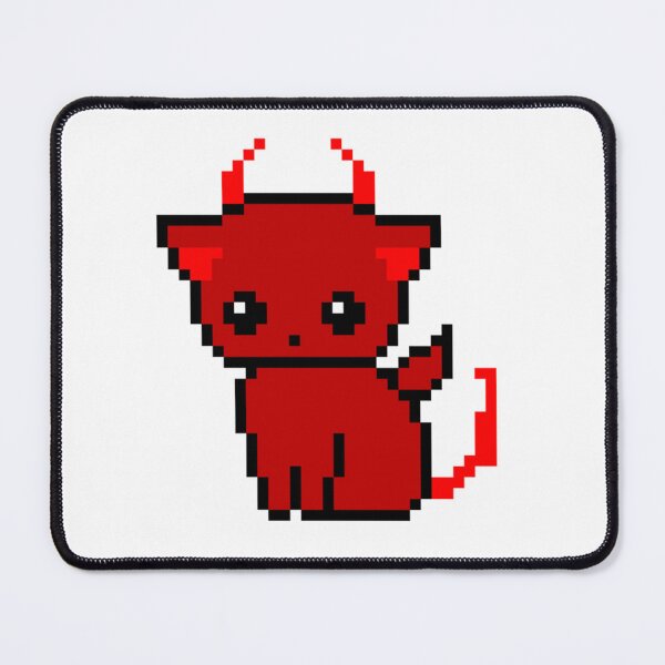 Item preview, Cute Demon and devil Pixel Cat with antlers designed and sold by zugharo2019.