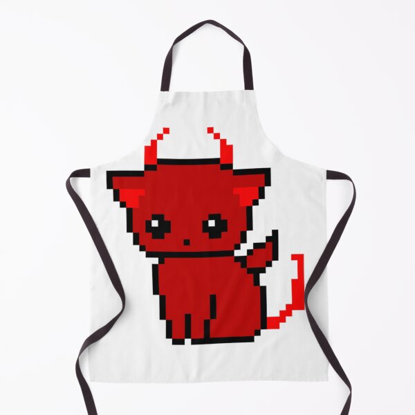 Item preview, Cute Demon and devil Pixel Cat with antlers designed and sold by zugharo2019.
