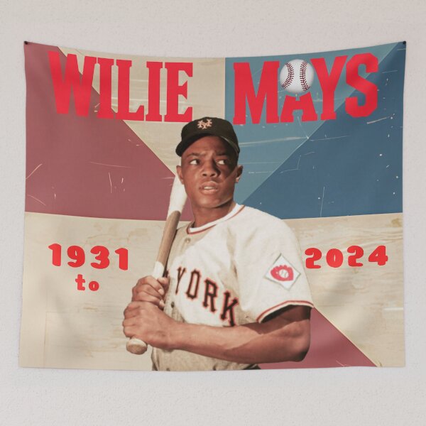 Item preview, Willie Mays - A Tribute to the Legendary Baseball Icon (1931-2024) - Celebrating the Life and Legacy of the Hall of Fame Center Fielder designed and sold by FebricFusion.