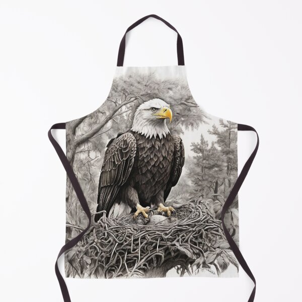 Item preview, Pencil drawn Bald Eagla High Quality Black and White Design designed and sold by Pencil-Art.