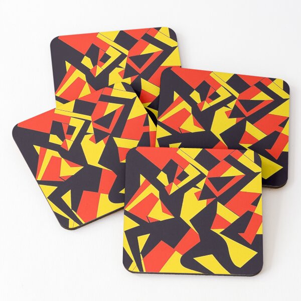 Item preview, Flames silhouetting dancers designed and sold by George Hutton Hunter.