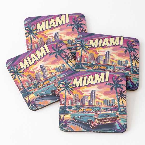 Item preview, Miami Travel Illustration designed and sold by nomiraclehere.