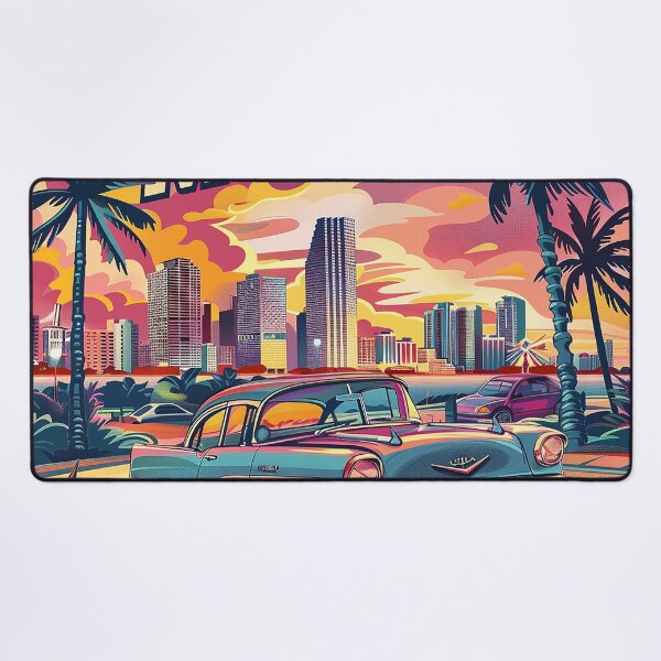 Item preview, Miami Travel Illustration designed and sold by nomiraclehere.