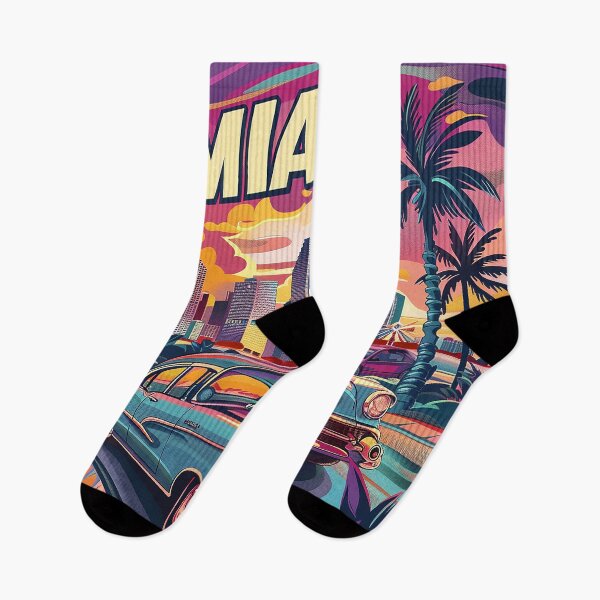 Item preview, Miami Travel Illustration designed and sold by nomiraclehere.
