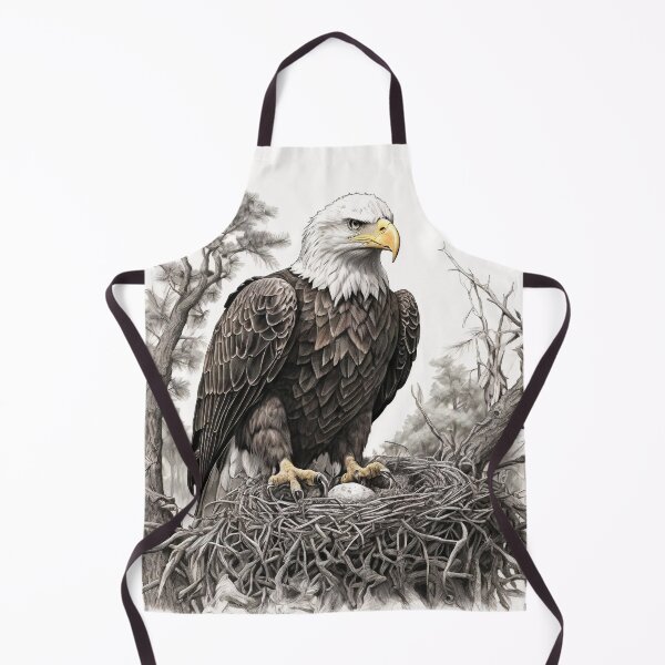 Item preview, Pencil drawn Bald Eagla High Quality Black and White Design designed and sold by Pencil-Art.