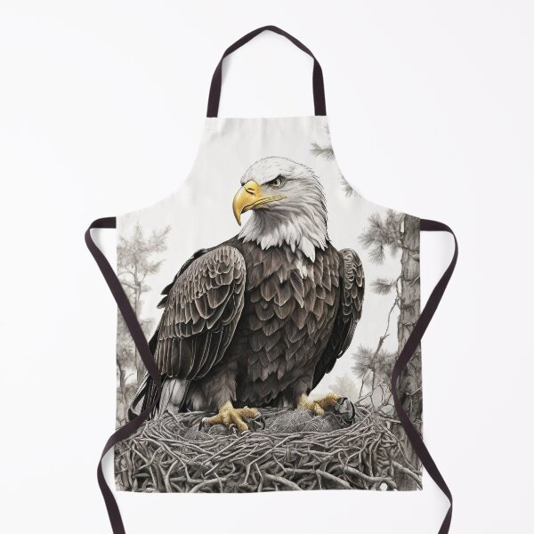 Item preview, Pencil drawn Bald Eagla High Quality Black and White Design designed and sold by Pencil-Art.