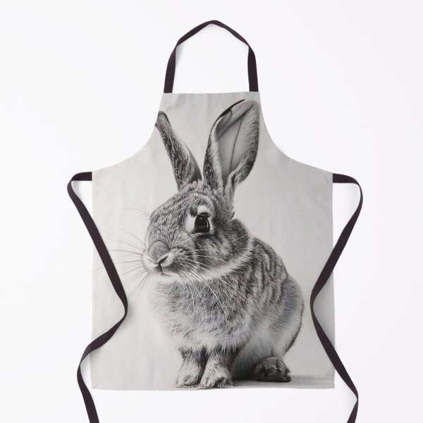 Item preview, Black and white Rabbit pencil drawing designed and sold by Pencil-Art.