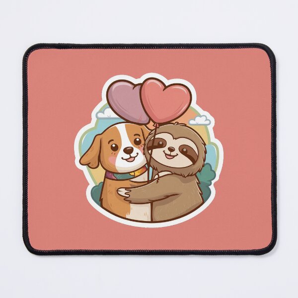 Item preview, Cute Sloth and pug Friendship for Pug Lover designed and sold by Laugh-Lines.