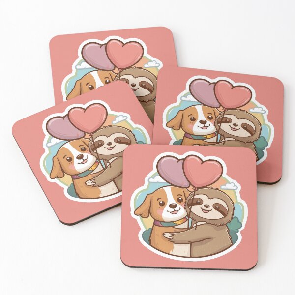 Item preview, Cute Sloth and pug Friendship for Pug Lover designed and sold by Laugh-Lines.