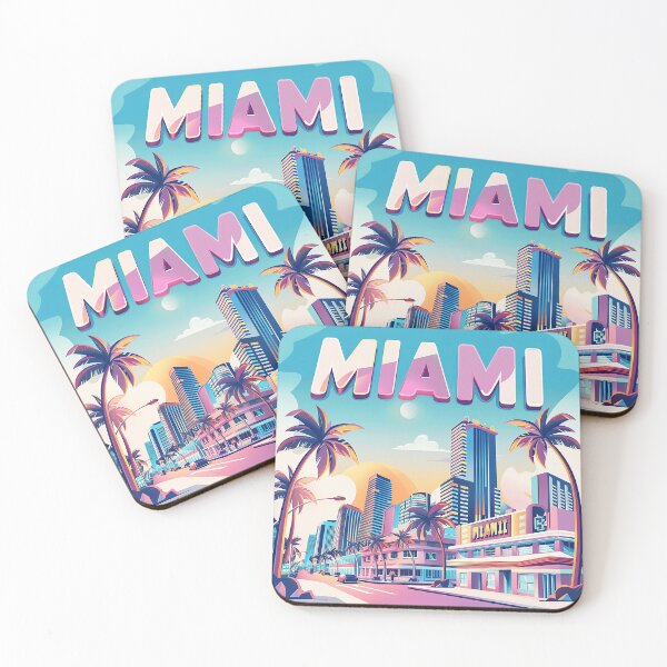 Item preview, Miami Travel Illustration designed and sold by nomiraclehere.