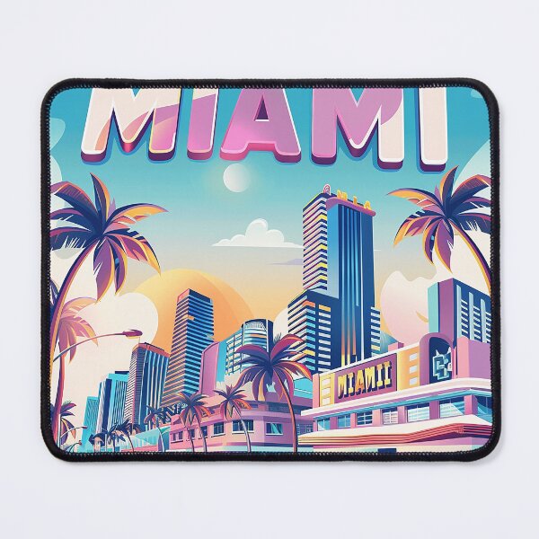 Item preview, Miami Travel Illustration designed and sold by nomiraclehere.