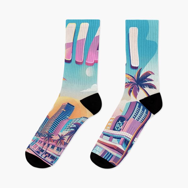 Item preview, Miami Travel Illustration designed and sold by nomiraclehere.