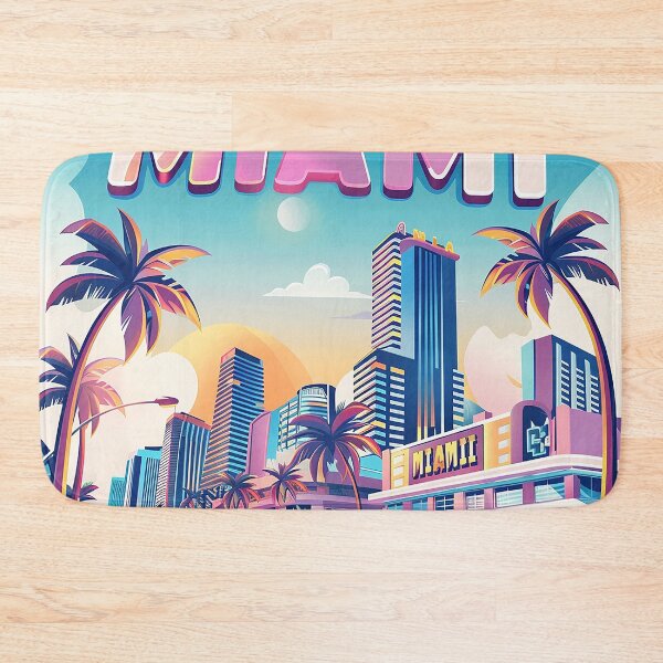 Item preview, Miami Travel Illustration designed and sold by nomiraclehere.