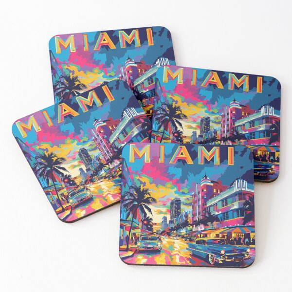 Item preview, Miami Travel Illustration designed and sold by nomiraclehere.
