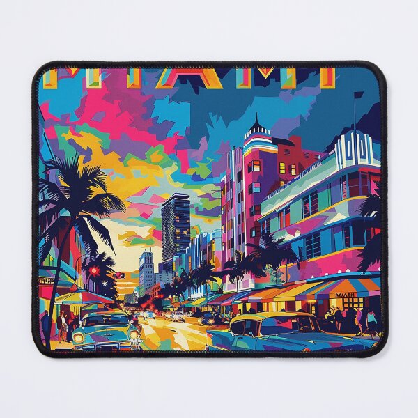 Item preview, Miami Travel Illustration designed and sold by nomiraclehere.