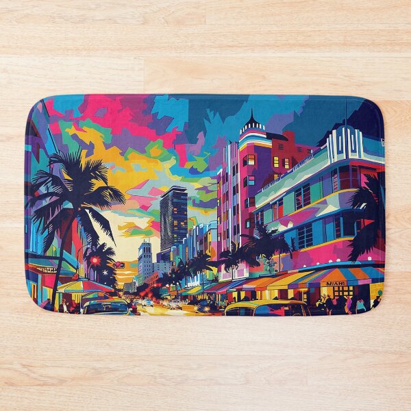 Item preview, Miami Travel Illustration designed and sold by nomiraclehere.