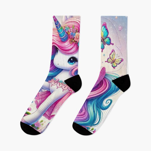 Item preview, Pink mane unicorn with butterflies designed and sold by FusiTink.